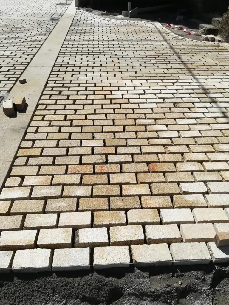 plazas con adoquines de granito